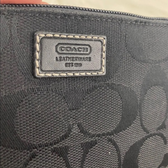 Coach Black Signature Canvas Wristlet - Picture 3 of 5